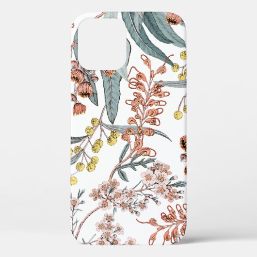 オーストラリア先住民の花。シームレスパターンブラック  Case-Mate iPhoneケース (裏面)