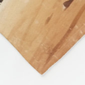 オーストラリア先住民をテーマにしたカンガルーのシーン フリースブランケット (角)