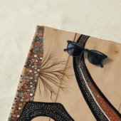 オーストラリア先住民をテーマにしたカンガルー ビーチタオル (インサイチュ)