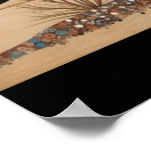 オーストラリア先住民をテーマにしたカンガルー ポスター (角)