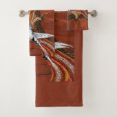 オーストラリア先住民をテーマにしたコッカティエル バスタオルセット (インサイチュ)