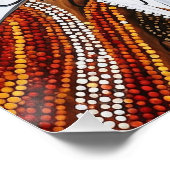 オーストラリア先住民をテーマにしたコッカティエル ポスター (コーナー)