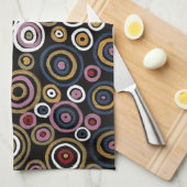 オーストラリア先住民アーティストのソーカゲティータオル キッチンタオル (四つ折り)
