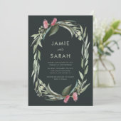 オーストラリア先住民ガムブロッサム結婚式招待状 招待状 (スタンド正面)