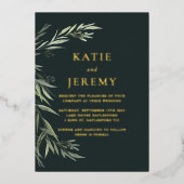 オーストラリア先住民ガムリーフフォイル招待状 箔招待状 (正面)