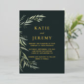 オーストラリア先住民ガムリーフフォイル招待状 箔招待状 (立ち正面)