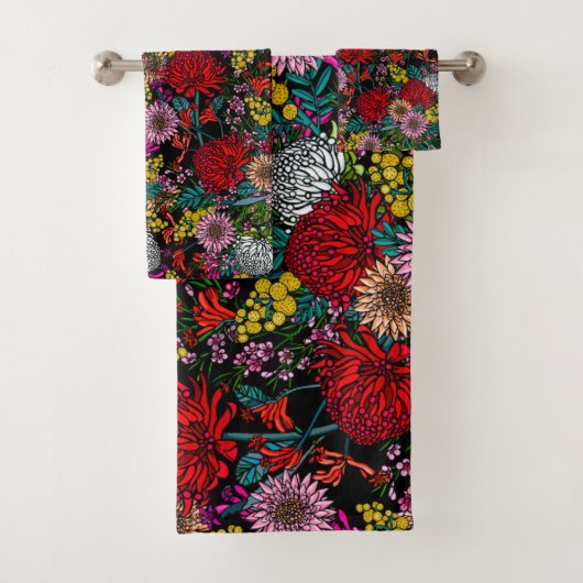 オーストラリア先住民ガーデンパターン バスタオルセット (インサイチュ)