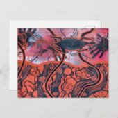 オーストラリア先住民ゴアンナのポストカード ポストカード (正面/裏面)