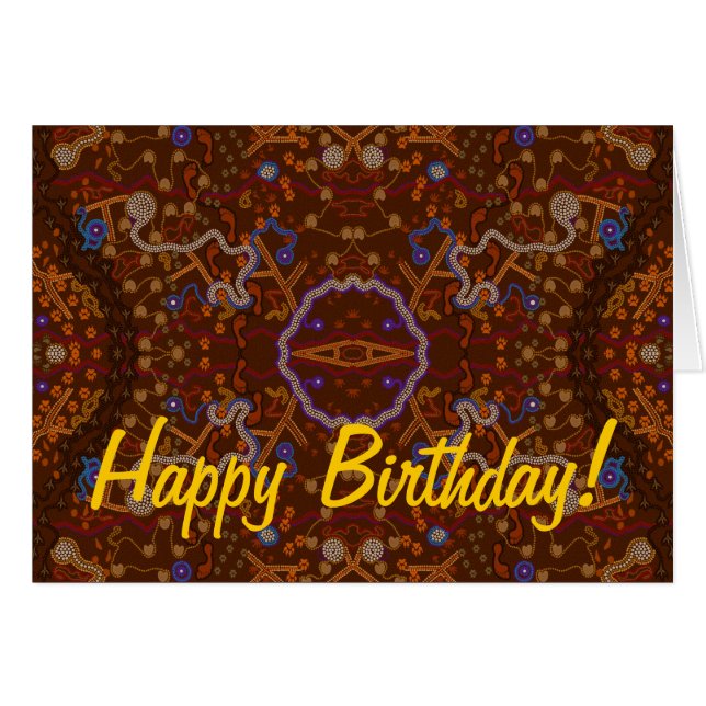 オーストラリア先住民スタイルウォークアールアートデザイン (正面横)