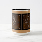 オーストラリア先住民スタイルデザートアート ツートーンマグカップ (中央)