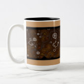 オーストラリア先住民スタイルデザートアート ツートーンマグカップ (左)