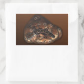 オーストラリア先住民スタイルプラティプスアート 長方形シール (バッグ)