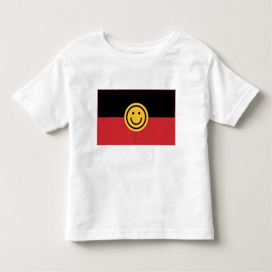 オーストラリア先住民スマイル顔 トドラーTシャツ (正面)