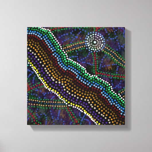 オーストラリア先住民デザインプリント キャンバスプリント (正面)