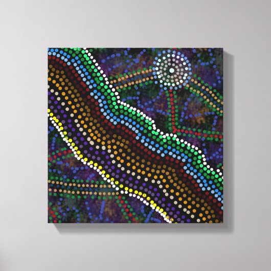 オーストラリア先住民デザインプリント キャンバスプリント (正面)