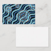 オーストラリア先住民デジタルデザイナーアート、ウォーター、 名刺 (正面/裏面)