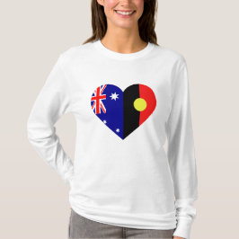 オーストラリア先住民ハート国旗 Tシャツ