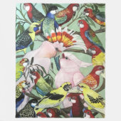 オーストラリア先住民パロット フリースブランケット (正面)