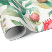 オーストラリア先住民プロテアフラワー ラッピングペーパー (ロールコーナー)