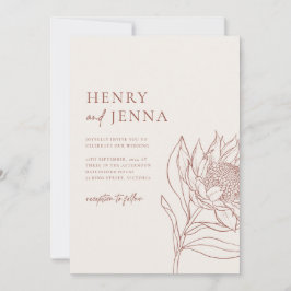 オーストラリア先住民ボタニカルワラタプロテア 招待状