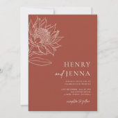 オーストラリア先住民ボタニカルワラタプロテア 招待状 (正面)