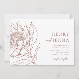 オーストラリア先住民ボタニカルワラタプロテア 招待状