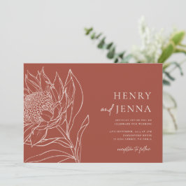 オーストラリア先住民ボタニカルワラタプロテア 招待状