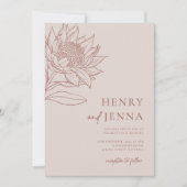 オーストラリア先住民ボタニカルワラタプロテア 招待状 (正面)