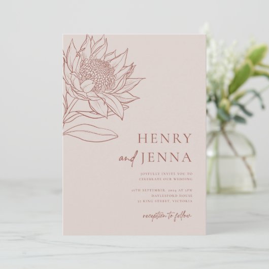 オーストラリア先住民ボタニカルワラタプロテア 招待状 (スタンド正面)