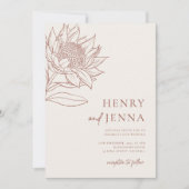 オーストラリア先住民ボタニカルワラタプロテア 招待状 (正面)