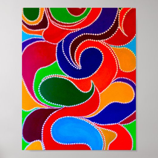 オーストラリア先住民レインボードリームタイムプリント ポスター (正面)