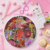 オーストラリア先住民ワイルドフラワーラージ9" ペーパープレート (パーティー)