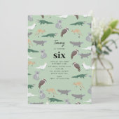 オーストラリア先住民動物ユーカリ誕生日 招待状 (スタンド正面)