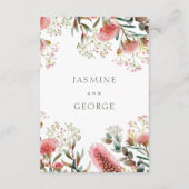 オーストラリア先住民結婚ワイルドフラワー エンクロージャーカード (正面)