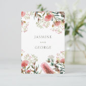 オーストラリア先住民結婚ワイルドフラワー エンクロージャーカード (スタンド正面)