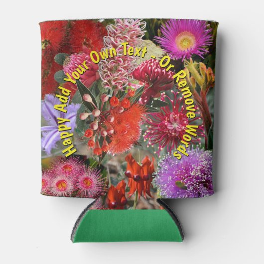 オーストラリア先住民野生の花スタッビーホルダー 缶クーラー (正面)