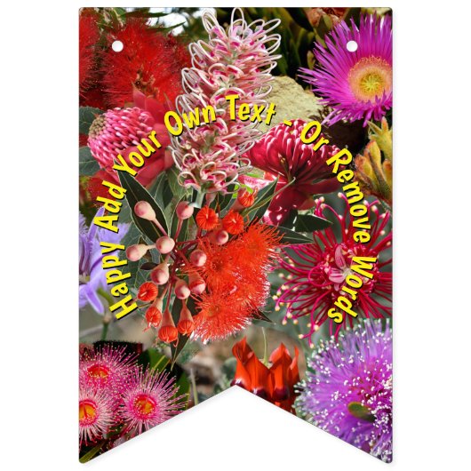 オーストラリア先住民野生の花 バンティングフラッグ (第1の旗)