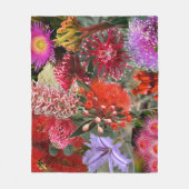オーストラリア先住民野生の花 フリースブランケット (正面)