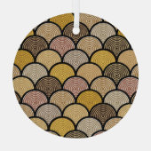 オーストラリア先住民：カラフル点々のあるヴィンテージ ガラスオーナメント (裏面)