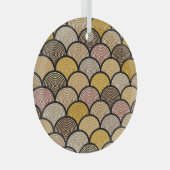 オーストラリア先住民：カラフル点々のあるヴィンテージ ガラスオーナメント (正面右)