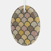 オーストラリア先住民：カラフル点々のあるヴィンテージ ガラスオーナメント (正面左)