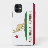 オーストラリア共和国カリフォルニア州旗カンガルー Case-Mate iPhoneケース (裏面)