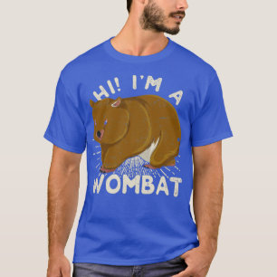オーストラリア動物かわいいウォンバット Tシャツ