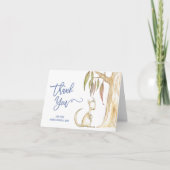 オーストラリア動物カンガルー赤ちゃんシャワーありがとう サンキューカード (正面)
