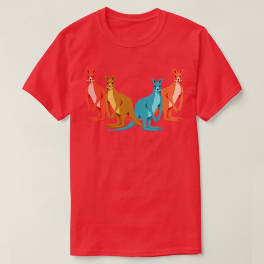 オーストラリア動物カンガルー Tシャツ (デザイン正面)