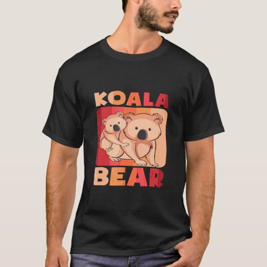 オーストラリア動物コアラクマ動物園キーパーコアラ Tシャツ (正面)