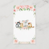 オーストラリア動物ピンクフローラブックベビー エンクロージャーカード (裏面)