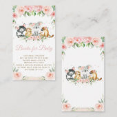 オーストラリア動物ピンクフローラブックベビー エンクロージャーカード (正面/裏面)