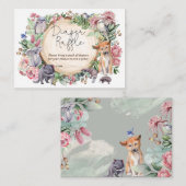 オーストラリア動物フローラ緑おむつラッフル エンクロージャーカード (正面/裏面)