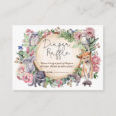 オーストラリア動物フローラ緑おむつラッフル エンクロージャーカード (正面)